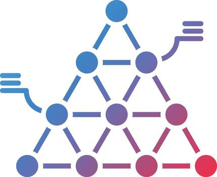 Segmented Pyramid Vector Icon