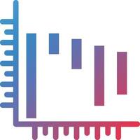 Waterfall Graph Vector Icon