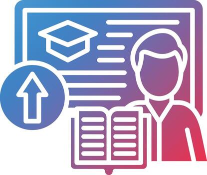 avanzado trabajo de curso vector icono