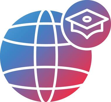 estudiar extranjero vector icono