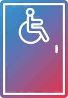 silla de ruedas accesible vector icono