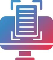 pantalla lector vector icono