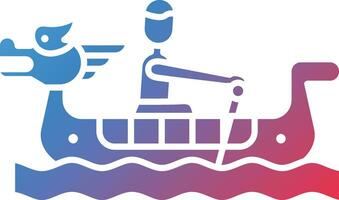 Dragon Boat Racing Vector Icon