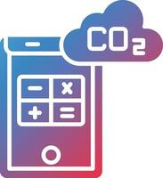 Gas Emissions Calculator Vector Icon