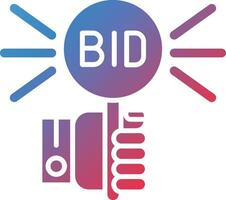 Bidding Paddle Vector Icon