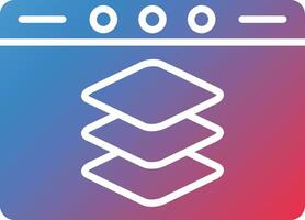 lleno apilar desarrollador vector icono