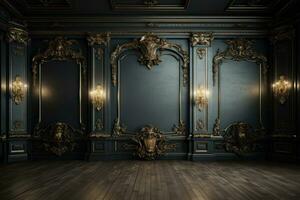 3d rendering of an old dark room photo