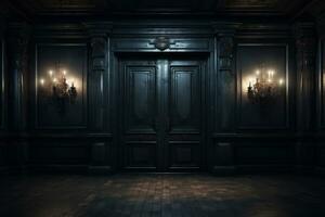 the door in a dark room photo