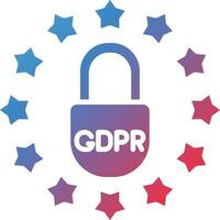 gdpr demanda judicial vector icono