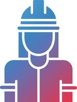 Factory Worker Woman Vector Icon