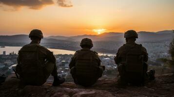 Israel troops at the border photo