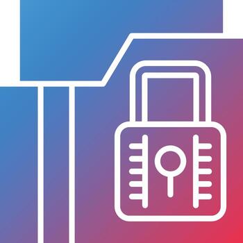 icono de vector de carpeta segura