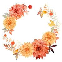 A Gorgeous Floral Border Background for Autumn Featuring photo