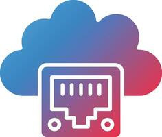 Cloud Ethernet Vector Icon