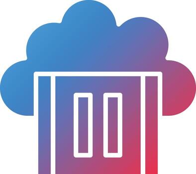 Cloud Video Pause Vector Icon