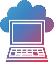 Cloud Laptop Vector Icon