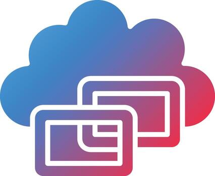 icono de vector de enlace de nube