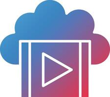Cloud Video Vector Icon