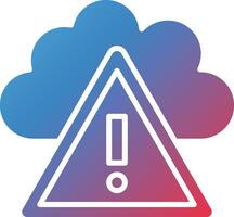 nube alerta vector icono