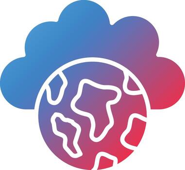 Cloud Earth Vector Icon