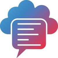 Cloud Message Vector Icon