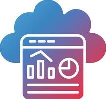 Cloud Stats Vector Icon