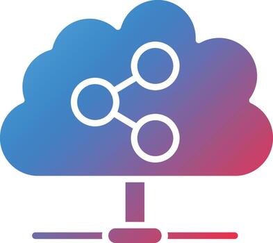 Shared Cloud Vector Icon