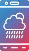 Mobile Weather Vector Icon