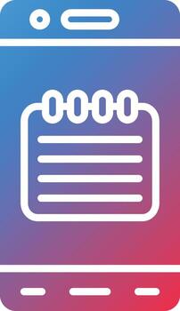 móvil Nota vector icono