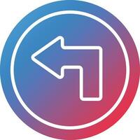 Turn Left Vector Icon