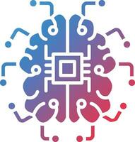 Brain Circuit Vector Icon