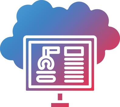 icono de vector de computación en la nube