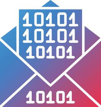 binario mensajes vector icono