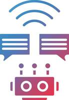 Smart Chat Bot Vector Icon