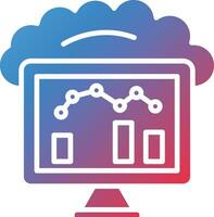 icono de vector de computación en la nube