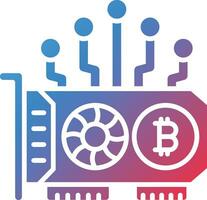 GPU Mining Vector Icon