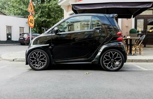 Minsk, Belarus, August 2023 - smart brabus car parked in the street. photo
