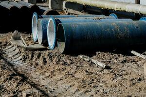 large industrial pipes photo