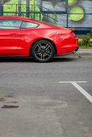 Minsk, Belarus, October 2023 -  Ford Mustang on asphalt photo