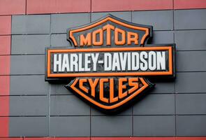 minsk, bielorrusia, octubre 2023 - Harley Davidson logo foto