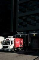 Minsk, Belarus, August  2023 - Coca-Cola truck on on the ramp a photo