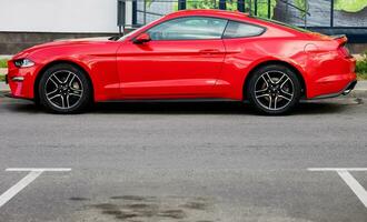 Minsk, Belarus, October 2023 -  Ford Mustang photo