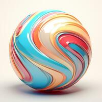 Abstract colorful sphere 3d render photo