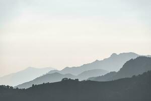 Abstract background with mountains in the sky photo