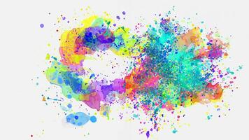 vector abstract background with a colourful watercolour splatter design photo