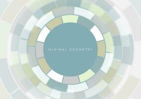 Abstract geometric round tiles pastel technology background vector