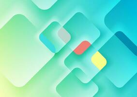 Pastel colorful squares abstract tech geometric background vector