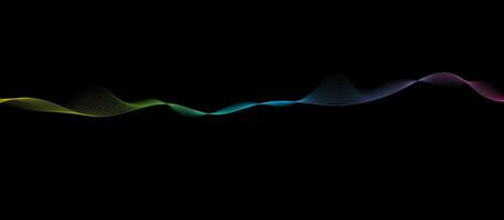 Colorful minimal wavy lines abstract background vector