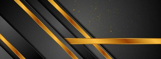 Black and bronze abstract technology background with particles vector