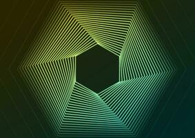 Blue yellow neon hexagons geometry background vector